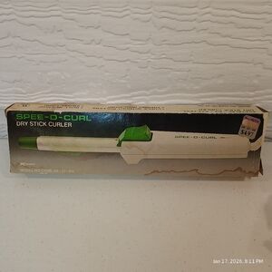 1970's Vtg Spee-d-Curl Dry Stick Curling Iron Barrel NEW Kmart MODEL NO.06-27-00